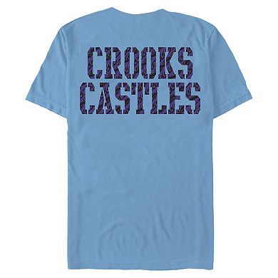 Men's Crooks And Castle Baroque Print Crown Stamp Graphic Tee