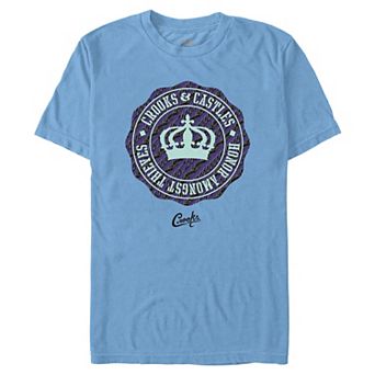 Men's Crooks And Castle Baroque Print Crown Stamp Graphic Tee