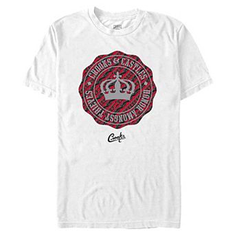 Men's Crooks And Castle Baroque Print Crown Stamp Graphic Tee