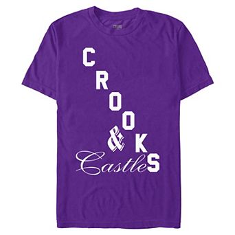 Men's Crooks And Castle Mixed Font Title Logo Graphic Tee