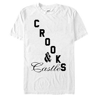 Men's Crooks And Castle Mixed Font Title Logo Graphic Tee