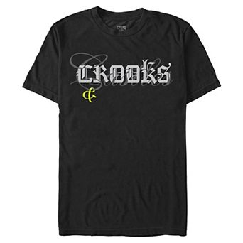 Men's Crooks And Castle Mixed Font Title Logo Graphic Tee