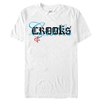 Men's Crooks And Castle Mixed Font Title Logo Graphic Tee