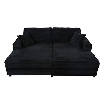 Merax 86.5" Oversized Loveseat Chaise Lounge Sectional Sofa