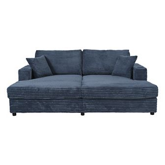 Merax 86.5" Oversized Loveseat Chaise Lounge Sectional Sofa