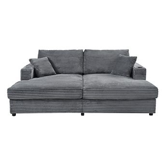 Merax 86.5" Oversized Loveseat Chaise Lounge Sectional Sofa