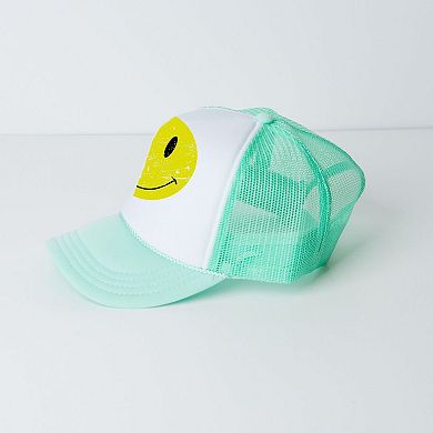The Juniper Shop Distressed Smiley Face Youth Foam Trucker Hat