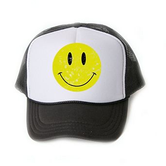 The Juniper Shop Distressed Smiley Face Youth Foam Trucker Hat
