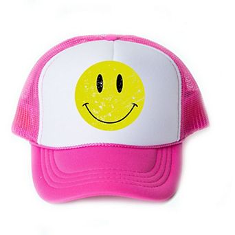 The Juniper Shop Distressed Smiley Face Youth Foam Trucker Hat