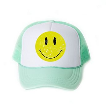 The Juniper Shop Distressed Smiley Face Youth Foam Trucker Hat