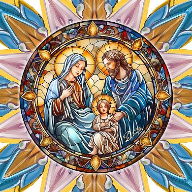 Peaceful Nativity Star Tree Topper Wooden Decor by G. Debrekht