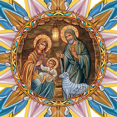 Orthodox Nativity Star Tree Topper Wooden Decor by G. Debrekht
