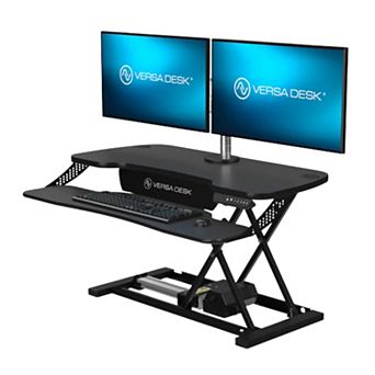 VersaDesk PowerPro® Elite 36" Standing Desk Converter - USB Port & Mobile App (Black)