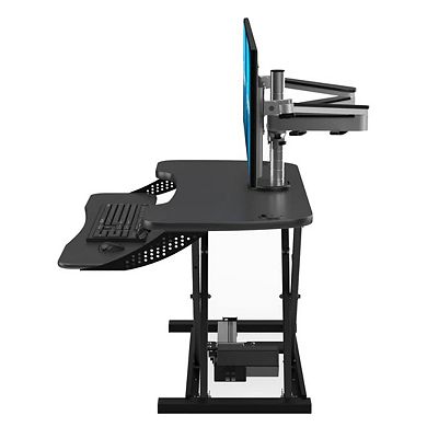 VersaDesk PowerPro® Elite 36" Standing Desk Converter - USB Port & Mobile App (Black)