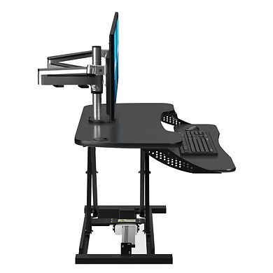 VersaDesk PowerPro® Elite 36" Standing Desk Converter - USB Port & Mobile App (Black)