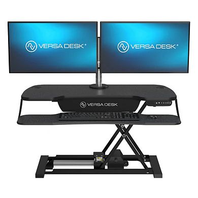 VersaDesk PowerPro® Elite 36" Standing Desk Converter - USB Port & Mobile App (Black)