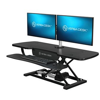 VersaDesk PowerPro® Elite 48" Standing Desk Converter - USB Port & Mobile App (Black)