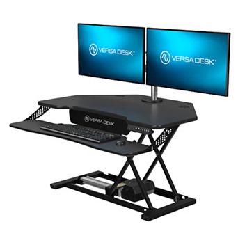 VersaDesk PowerPro® Elite Corner Standing Desk Converter Programmable w/ USB Port and Mobile APP