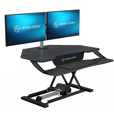 VersaDesk PowerPro® Elite Corner Standing Desk Converter Programmable w/ USB Port and Mobile APP