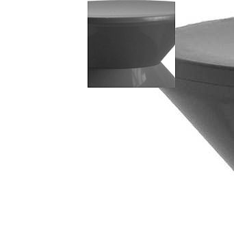 Round Side Table in ABS Plastic with Double-Hourglass Design Aura Collection