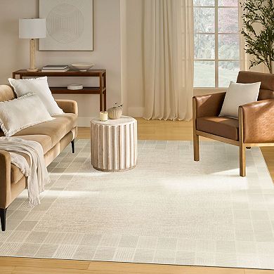 Nourison Nordic Checkerboard Border Indoor Area Rug
