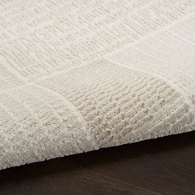 Nourison Nordic Checkerboard Border Indoor Area Rug