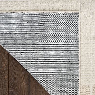 Nourison Nordic Checkerboard Border Indoor Area Rug