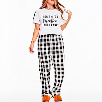 I Don't Need A Valentine Plaid Pajama Set