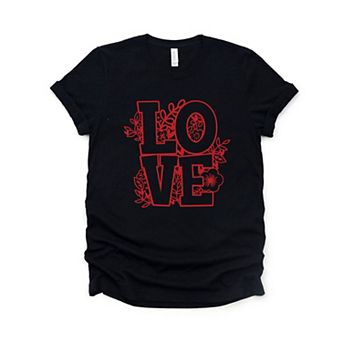 Love Floral Short Sleeve Graphic Tee