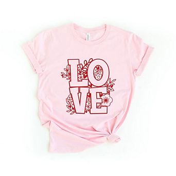 Love Floral Short Sleeve Graphic Tee