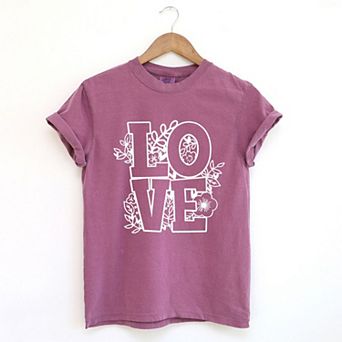 Love Floral Garment Dyed Tees