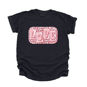 Love Leopard Blocks Garment Dyed Tees