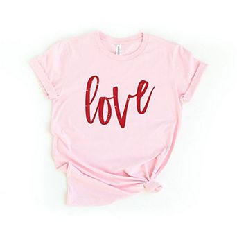 Love Cursive Short Sleeve Graphic Tee