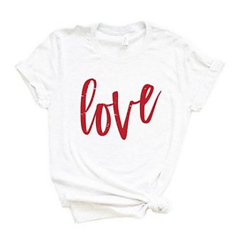 Love Cursive Short Sleeve Graphic Tee