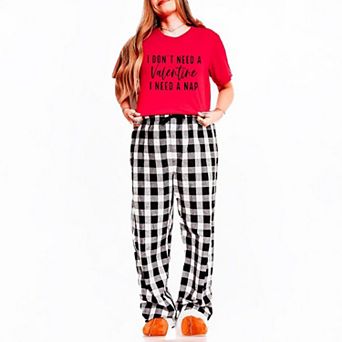 I Don't Need A Valentine Plaid Pajama Set