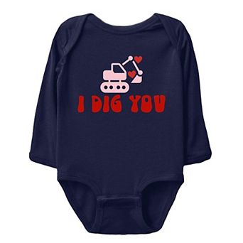 I Dig You Baby Long Sleeve Bodysuit