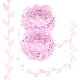 22 Yards Leaf Ribbon, Leaves Trim Rope Artificial Leaf String for Wreath Making Gift Wrapping