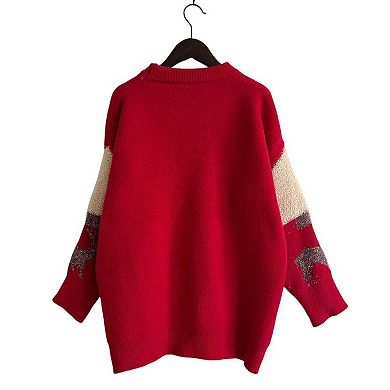 Women Christmas Sweaters Casual Winter Trendy Tops Cute Fashion Clothes Crewneck Knitted Outfits