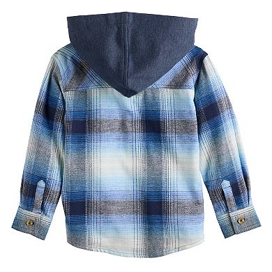 Baby & Toddler Boy Jumping Beans® Hooded Flannel Button-Down Shirt
