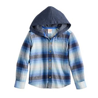 Boys 4-12 Jumping Beans® Hooded Flannel Shirt