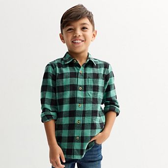 Boys 4-12 Jumping Beans® Flannel Button-Down Shirt