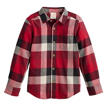 Boys 4-12 Jumping Beans® Flannel Button-Down Shirt