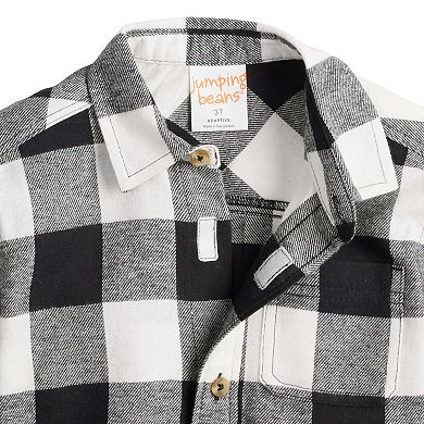 Toddler Boy & Boys 4-12 Jumping Beans® Adaptive Flannel Button Down Shirt