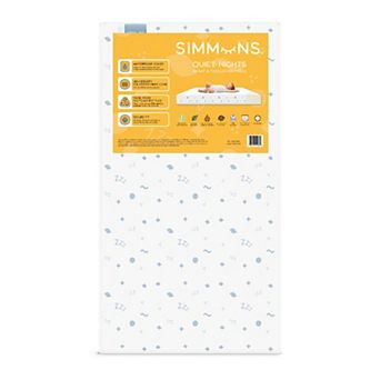 Simmons Kids Quiet Nights Dual Sided Hypoallergenic Crib and Toddler Mattress