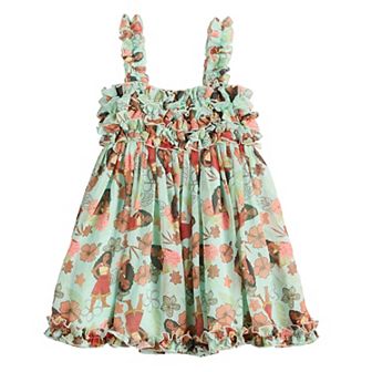 Disney's Moana Baby & Toddler Girl Tropical Flowers Ruffle Dress
