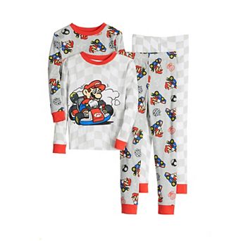 Boys 6-12 Mario Kart Snug Fit 4 pc Pajama Top & Pajama Bottoms Set