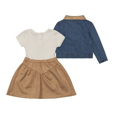 Baby & Toddler Girl Little Lass 2-pc. Jacket & Floral Design Dress Set