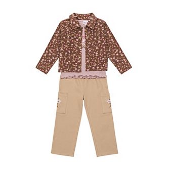 Girls 4-6x Little Lass 3 pc Jacket, Long Sleeve Top & Pant Set
