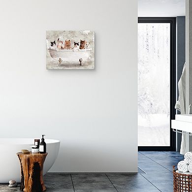 Bath Buddies II Canvas Wall Art