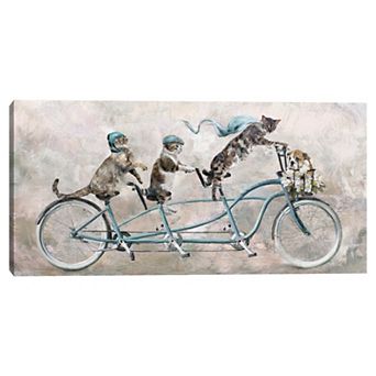 Tandem Cats Canvas Wall Art